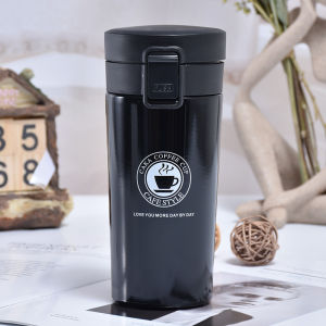 แก้วน้ำสแตนเลส ฝาแก้ว2ชั้นและมีที่กรองชา วัสดุสแตนเลสแท้ 304 สามารถใช้เก็บอูณหภูมิร้อนและเย็นได้ ขนาด 380 มล