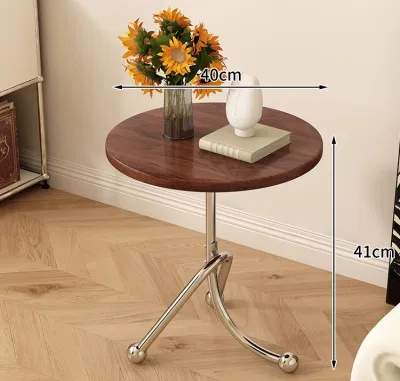 Retro small coffee table classical style living room side table shelf balcony bay window bedside French small round table