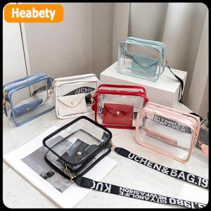 【2-3 days delivery】 Women Transparent Bagwith PVC Clear Purse Crossbody Shoulder Bags With Removable Strap