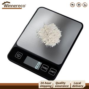 【Winnereco】 เครื่องชั่งอาหารดิจิตอลขนาดกะทัดรัด 10kg/1g สำหรับวัดอาหารอย่างแม่นยำในครัวและการควบคุมอาหาร