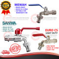 SANWA/MEWAH/EUROCS 1/2" OUTDOOR BRASS CHROMED BIB TAP WASHING MACHINE ITALY GARDEN TAP BIB TAP WALL TAP PILI AIR LUAR. 
