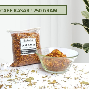 Cabe Bubuk Kasar Extra Pedas 250 Gram Cabai Kering Bumbu Perlengkapan