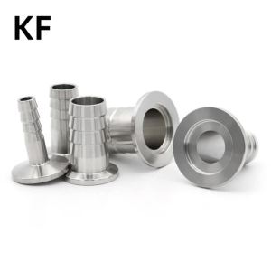 KF10 KF16 KF25 KF40 KF50 Vacuum Flange Hose Barb Joint 304 Stainless Steel Sanitary Fitting OD 6 8 13 16 20 25 32 40 50mm