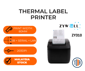 Zywell ZY310 Thermal Label Printer 80mm (USB + Serial + LAN)