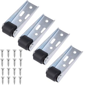 16Pcs Vertical Directional Sliding Door Track Pulley / Effortless Smooth Directional Wheel / Mini Silent Sliding Door Single Wheel Pulley / Furniture Caster Side Mounted Household Moving Tool