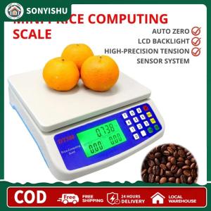 【New Arrival】 Heavy Duty Kitchen Scale 30kg with LCD Screen and Tare Function for Meat and Vegetable Weighing in Restaurants