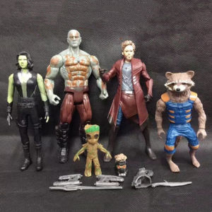 5 cái/bộ phim người giám hộ của thiên hà tên lửa Figura sao-Chúa Tể Groot gấu trúc Avengers búp bê Mô hình bộ sưu tập mô hình đồ chơi trẻ em Quà tặng