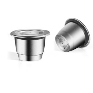 【i Cafilas】[NESC01] Reusable Coffee Capsule Coffee Pods Filter Refillable Stainless Steel Coffee Filters With Tamper Espresso Coffee Crema Maker for Nespresso Machine Inissia C40D40F111 Lattissima OnePro F456Touch