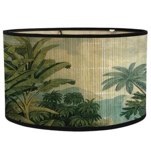 Vintage Drum Lampshade Chandelier Light Shades Printed Lamp Shades Hanging Light Covers for Floor Lamps & Pendant Light