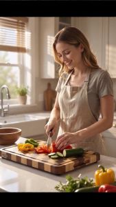 SMEG chessboard chopping board Papan Pemotong KayuPremium WoodenCutting Board dengan AlurJusTebal 3cm Housewarming gifts