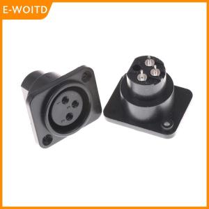 【E-WOITD】 2pcs XLR Female Jack 3 Pin 3-Pole Panel Mount Chassis Socket Connector