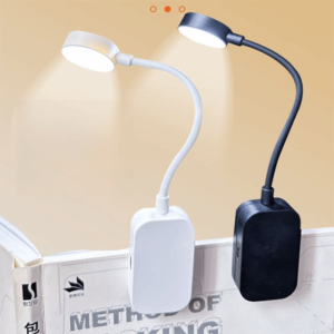 YYLINGX Dimmable Mini Clip Book Lamp Rechargeable Eye Protection Clip on Table Lamp  Adjustable Reading Book Light Bedroom