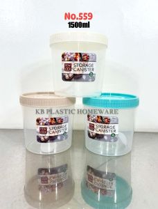 Storage Canister with Spoon (Sold per pc))(Random Color)
