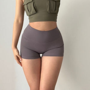 FitYoga Embarrassment-free line fitness shorts three-quarter pants women high-waisted tummy-tucking yoga pants nude running sports dance hot pants