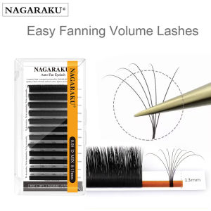 NAGARAKU Curl D Easy Fanning Auto Fans Eyelash Extension Self Handing Making Fast Bloom Flowering Pre-bonded Lashes Mega Volume