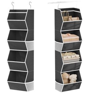 FWFHTP Vải không dệt Giá treo quần áo trong tủ 4 tầng Chống chảy xệ Giá để quần áo Bền bỉ Tấm MDF gia cường Kệ đựng đồ trong tủ quần áo dành cho việc sắp xếp đồ trong tủ quần áo