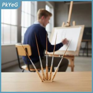 PkYeG Nghệ Sĩ Điểm Tốt Màu Nước Sơn Bàn Chải Cho Chi tiết Góc Điền Đường Viền Lông Nylon Mềm Thiết Lập Cho Trẻ Em Vẽ Văn Phòng Nguồn Cung Cấp