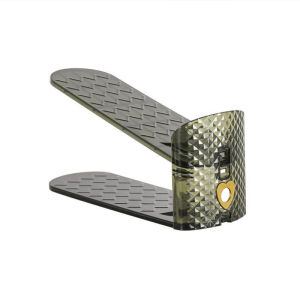 Light Luxury Shoe Cabinet Storage Slot Double Layer Adjustable Stacker Rack Holder 2-Layer Organizer Bathroom Slipper Shelf Shoes Slots