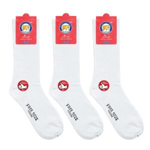 ถุงเท้านักเรียน 12คู่/6คู่ ถุงเท้าข้อยาว เลือกสีได้ ขนาด FREESIZE 36-45 ใส่ได้ทั้ง ชาย / หญิง