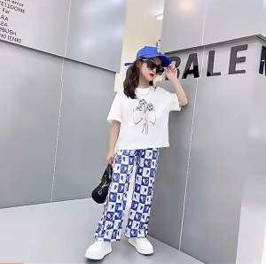 S01-05 Setelan baju kaos import dan celana panjang import terbaru