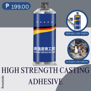 High Strength Casting Adhesive Metal Repair Adhesive High Strenght Casting Epoxy Industrial Bonding Agent Durable Pressure Resistant Two Component Glue Auto Engine Crack Fixer Tool Maintenance Welding Substitute Fast Cure Sealant