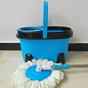 Extra Large and Thick Stainless Steel Separable Basket Microfiber Magic Floor Spinning Mop Spin Mop