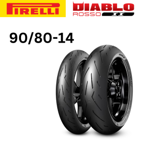 PIRELLI DIABLO ROSSO CORSA II High-Performance Motorcycle Tires 90/80-14/17 100/80-17 110/70-17 - New with Tire Sealant & Pito