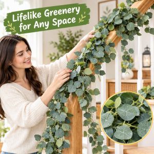 Simulated Hanging Potted Green Artificial Eucalyptus Vine Mandala Home Decor Flower Handmade Wedding Decor