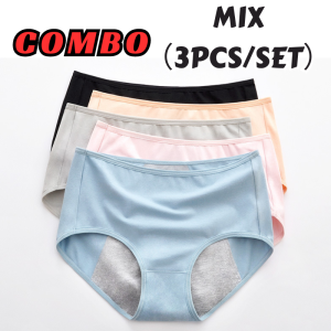 (Ready Stock Malaysia) (1PCS) Menstrual Period Underwear Women Panty-Leak Proof Cotton Ladies Seamless Physiological Leakproof Panties