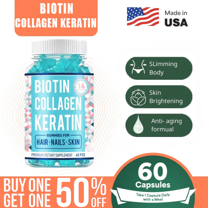 Biotin Collagen Keratin Premium Dietary Supplement for Hair Growth ...