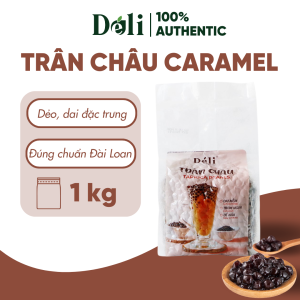 Trân Châu Đen Caramel Déli 1kg: mềm dai thơm caramel