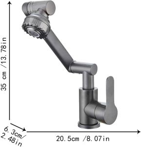 Kitchen Faucet Wall faucet vertical faucet 2 water spray modes 1080° rotatable Sink Faucet