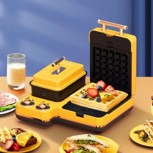 Electric Breakfast Machine Sandwich Maker Oven Eggs Omelette Frying Pan Steak Grill Bread Toaster Food Steamer Pasta Cooker Pot With waffle pans sandwich pans