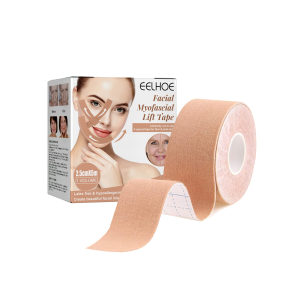 Eelhoe Facial Myofascial Lift Tape V-Shape Face Breathable Invisible Patch Tightens Anti Wrinkle Face Contours Fade Fine Lines Lift Sagging Skin Sticker Adhesive Double Chin Lift Refill Tapes(2.5cm*5m)