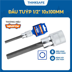 Đầu tuýp 1/2 inch ra đầu vít lục giác dài 10x100mm Wadfow WSC5206 chất liệu thép đóng gói bằng móc nhựa - Thinksafe