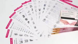 Nail Art Design Practice Book with 3 Pens360pcs & Templates for Beginners