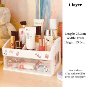 Transparent Skin Care Makeup Accessories Rack Organizer FREE Sticker