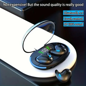 TWS Earphone Bluetooth Paparan LED Pengurangan Bunyi Mini Wireless Earbuds Stereo With Charging Box Music Calling