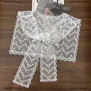 [COD] Fashion Change Lace Crochet Hollow Fake Collar Women Small Shawl Decorative Fake Collar Women Clothes Accessories Detachable Collar