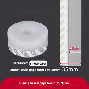 Silicone Gap Sealer Strip Window Glass Door Bottom Seal SoundProof Insect Smoke Sound Proof