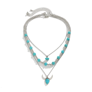 Bohemian lấy cảm hứng từ Vòng tay dạng Chuỗi Hạt Vòng Cổ Độ dài có thể điều chỉnh dây chuyền chạm xương quai xanh phong cách cổ cho thời trang