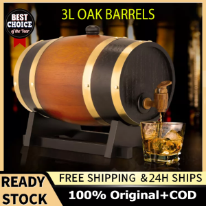 High Quality+in Stock 3L Oak Barrels European Style Beer Barrels Red Grape Water Storage Containers Home Decorations Bar