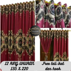 gorden pintu jendela gorden smokring ring 12 motif terbaru hordeng smokring terlaris / HORDENG SMOKRING 12 RING GORDEN PINTU & JENDELA GORDYN KORDENG JENDELA MINIMALIS ORDENG POLOS EMBOS