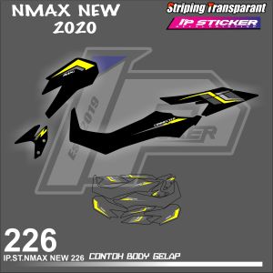 NMAX NEW 2020 (COD) STIKER STRIPING MOTOR YAMAHA NMAX NEW - STIKER LIST GRAFIK SIMPLE WARNA VARIASI DESAIN RACING HOLOGRAM DAN TRANSPARAN BISA COD KODE 226