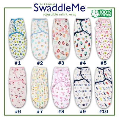 Uniheart Newborn Baby Swaddle Wraps Cotton Four Seasons Sleeping Bags Cartoon Anti Startle Anti Kick 360° Wrapped 30x60CM 0-2 Months Bed Accessories