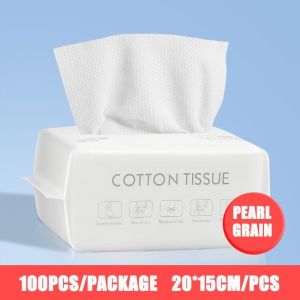 100PCS Disposable Wash Face Towel Clean Face Towel Make of Cotton Remove Makeup Towel Facial Tissue