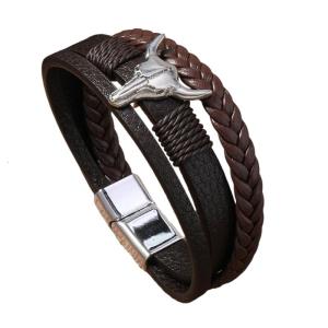 Da PU Có thể điều chỉnh Chuỗi Vòng Đeo Tay 3 sợi cho mặc hàng ngày nhẹ thoải mái dây đeo cổ tay thời trang