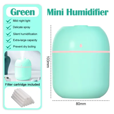 Mini USB Car Air Humidifier Night Light Air Humidifier Air Purifier Aromatherapy oil diffusion Desktop Car Humidifer 车载加湿器