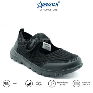 🔥LIGHTWEIGHT🔥 NEWSTAR School Shoe Kasut Sekolah Hitam Soft Cushion Ultra Light Running Shoes 学校黑鞋 跑步鞋 W303B