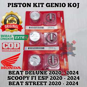 PISTON KIT GENIO KOJ STD BEAT DELUXE SCOOPY FI ESP BEAT STREET BERKUALITAS ASLI ORIGINAL HONDA